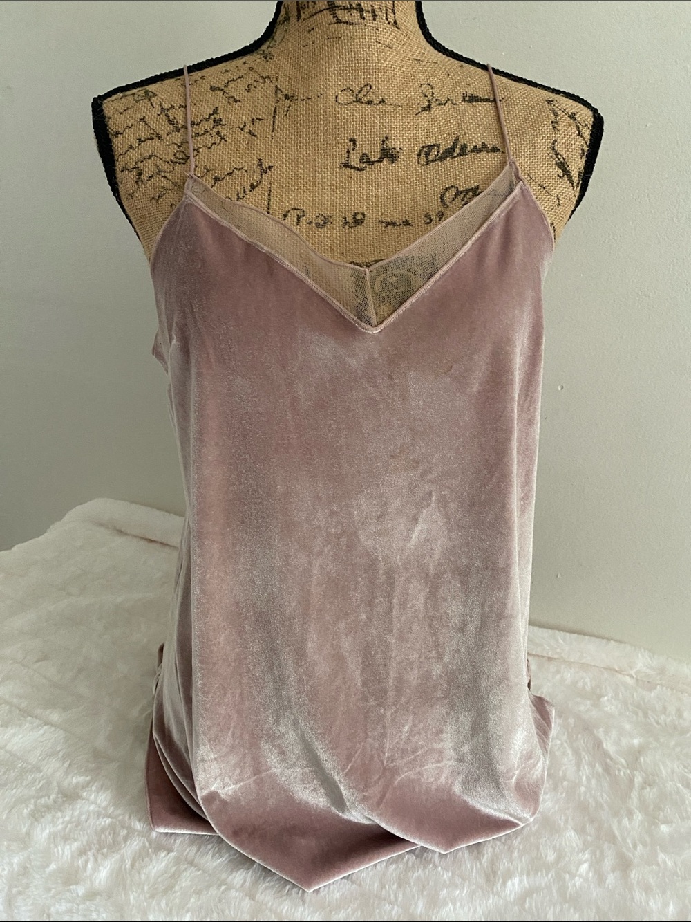 Free People Velvet Slip Cami in Sand
